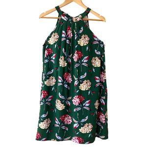 ISANI for Target Green Floral Halter Neck Mini Dress with Pockets Size Medium